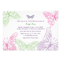 Heart's a Flutter Bridal Shower Invitation