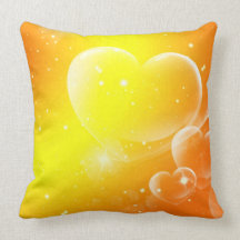 HEARTS A GLOW THROW PILLOW