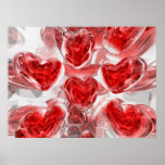 Hearts Afire Abstract Poster posters