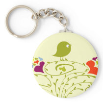 Hearts And Birdie On A Cute Tree