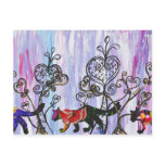 Hearts and Cats Postcard