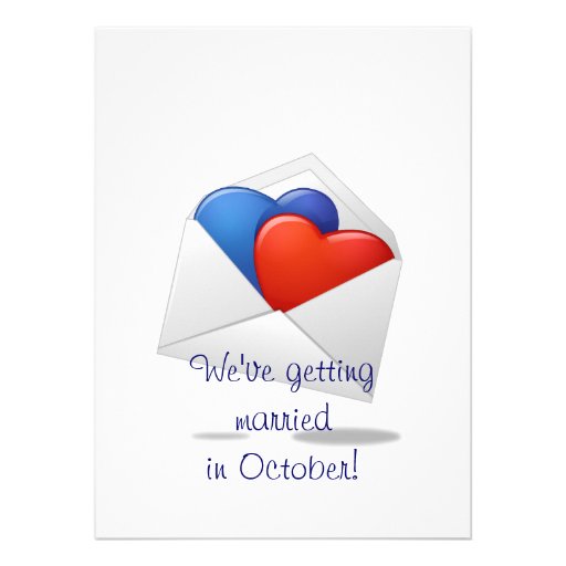 Hearts and Cupids Personalised Invite