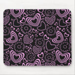Hearts and flowers mousepad