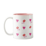 Hearts and Lips Love mugs