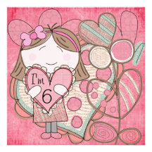 Hearts and Love Birthday Invitation