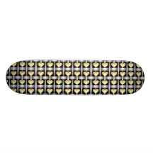 Hearts And Metal Weave Custom Skateboard