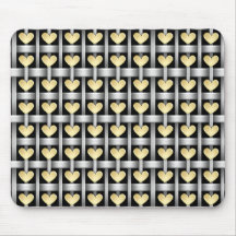 Hearts And Metal Weave Mouse Pad