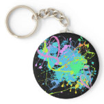 HEARTS AND PAINT SPLATTER keychains