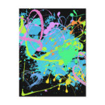 HEARTS AND PAINT SPLATTER postcards
