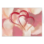 hearts and rose petals greeting cards