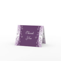 Hearts and Scrolls Thank You Card