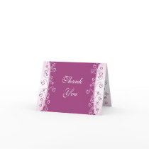Hearts and Scrolls Thank You Card