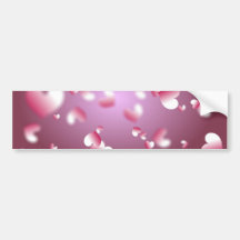 Hearts Background Bumper Stickers