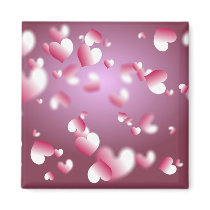 hearts background magnets