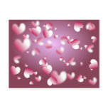 hearts background post card