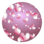 Hearts Background Stickers