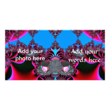 Hearts Ballet Curtain Call Fractal Personalized Photo Card
