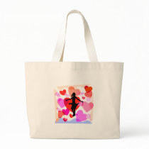 Hearts ballroom dancer canvas bag