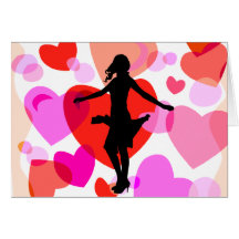 Hearts ballroom dancer cards