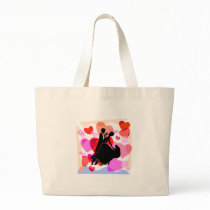 Hearts ballroom dancing canvas bags