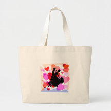 Hearts ballroom dancing canvas bags
