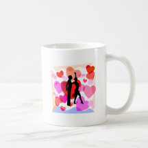 Hearts ballroom dancing coffee mug