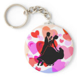 Hearts ballroom dancing keychains