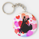 Hearts ballroom dancing keychain
