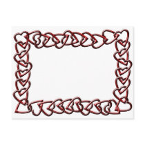 Hearts Chain Frame Post Cards
