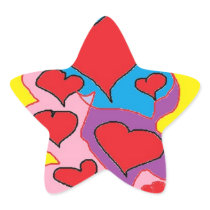 hearts connect star stickers