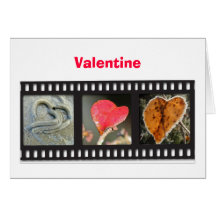 Hearts filmstrip Valentine card