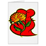 Hearts & Flower #0033 Greeting Cards
