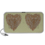 Hearts Gold Silver Engraved iPod Speakers