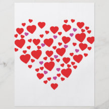 hearts icon personalized flyer