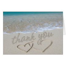 Hearts in the Sand "Thank You" Cards