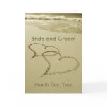 Hearts In The Sand Wedding Announcement