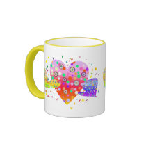 Hearts (love, amour, 爱)  A1 Mugs