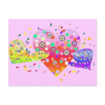 Hearts (love, amour, 爱)  A1 Post Card