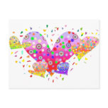 Hearts (love, amour 爱)  A3 postcards