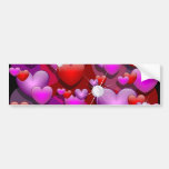 Hearts Love and Diamonds Bumper Sticker