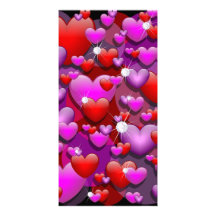Hearts Love and Diamonds Photo Card Template