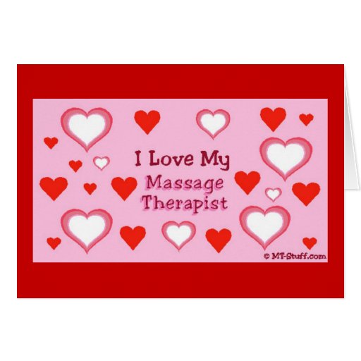 Hearts Love My Massage Therapist Greeting Cards Zazzle 6858