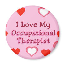 Hearts: Love My Occupational Therapist Fridge Magnet