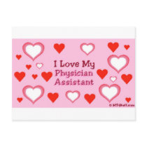 Hearts: Love My Physician Assistant Postcards