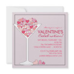 Hearts Martini Valentines Day Party Invitation
