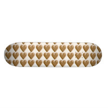 Hearts - Milk Chocolate and White Chocolate Skate Board Deck