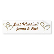Hearts of gold bumper sticker