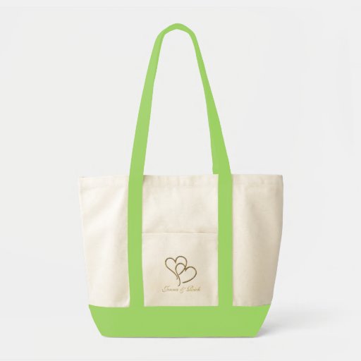 Hearts of gold canvas bag