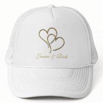 Hearts of gold trucker hats