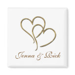 Hearts of gold refrigerator magnets